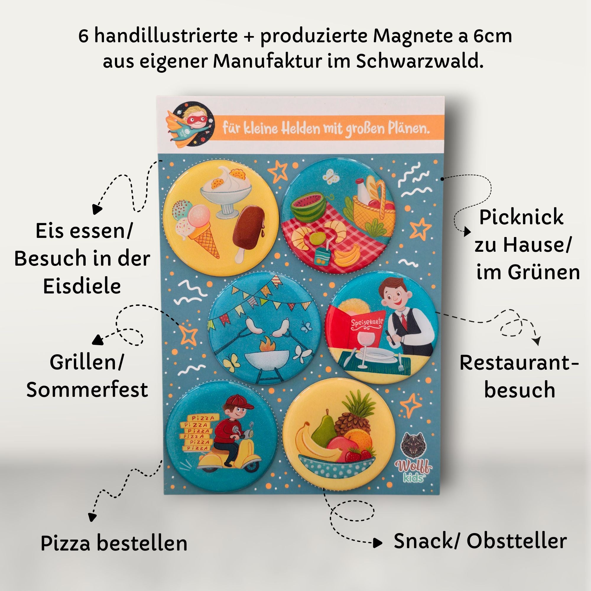 Lecker-Schmecker-Set 5 Magnete + 1 🎁gratis